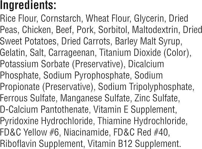 Dreambone Triple Flavor Dumbbells with Chicken 10 Count, Rawhide-Free Chews for Dogs (Pack of 24)