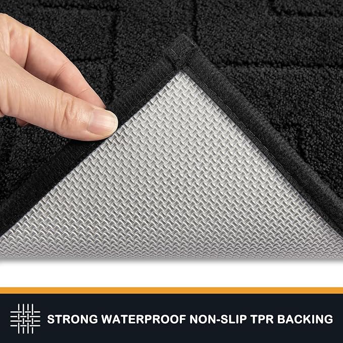 PURRUGS Dirt Trapping Door Mat 34" x 59", Non-Slip Machine Washable Entry Rug