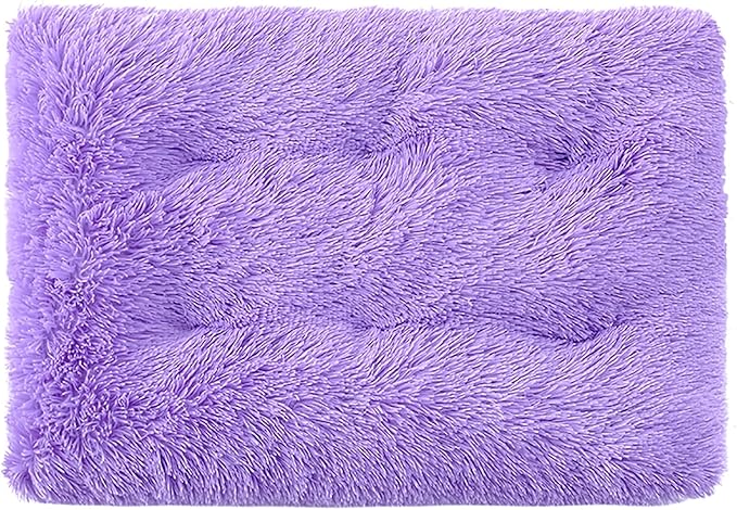 Dog Crate Mat, Dog Bed for Large Dogs, Comfy Fluffy Kennel Pad Anti-Slip for Dog beds & Furniture, Quilted Dog Bed for Pets for Medium/Small Dogs Cats (Color : Purple, Size : 30x21)