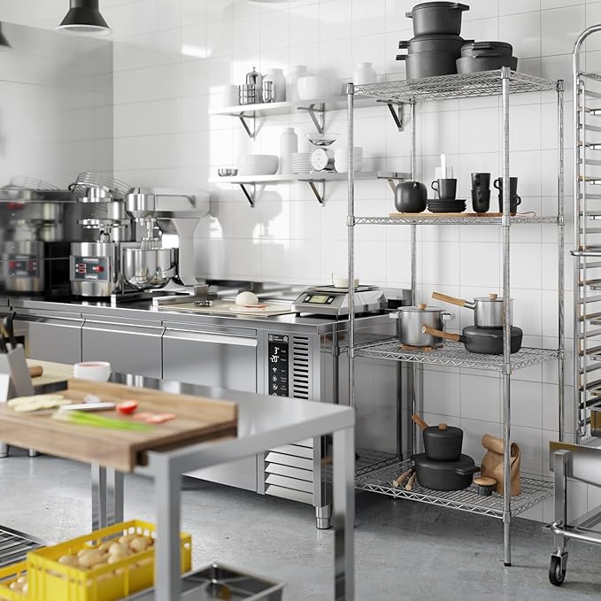 21" Deep x 30" Wide x 74" Height Wire Shelving Kit | 4-Tier | NSF Commercial Storage Rack Unit