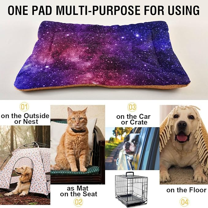 Star Sky Pet Bed Cute Dog Bed Mat Absorbing Non Slip Pad Pet Sleeping Mat for Small, Medium, and Large Dogs Puppy Cat 24 in x 18 in