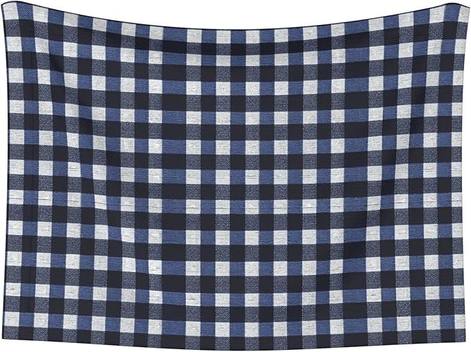 Waterproof Dog Blanket Soft Pet Blanket for Puppy Cat, Fleece Cat Throw Blankets for Furniture Bed Couch Sofa Reversible - Navy Blue Gingham 3