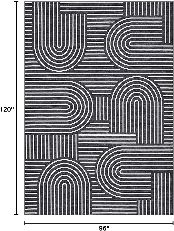 ROYHOME Washable Rug 8x10 Area Rugs