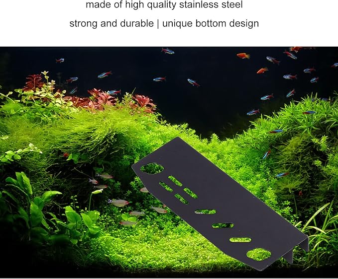 HEEPDD Fish Tool Holder, Sturdy Anti Skid Fish Tools Organizer Aquarium Cleaning Tool Stainless Steel Storage Holder for Fish Cleaning Tool