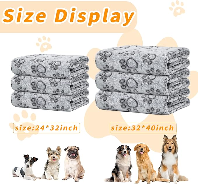 LOKOZ Small Dog Blanket for Medium Large Dogs Fleece Puppy Blanket Washable Dog Blankets for Bed Couch Protection with Cute Paw Print Pet Puppy Cat Blanket