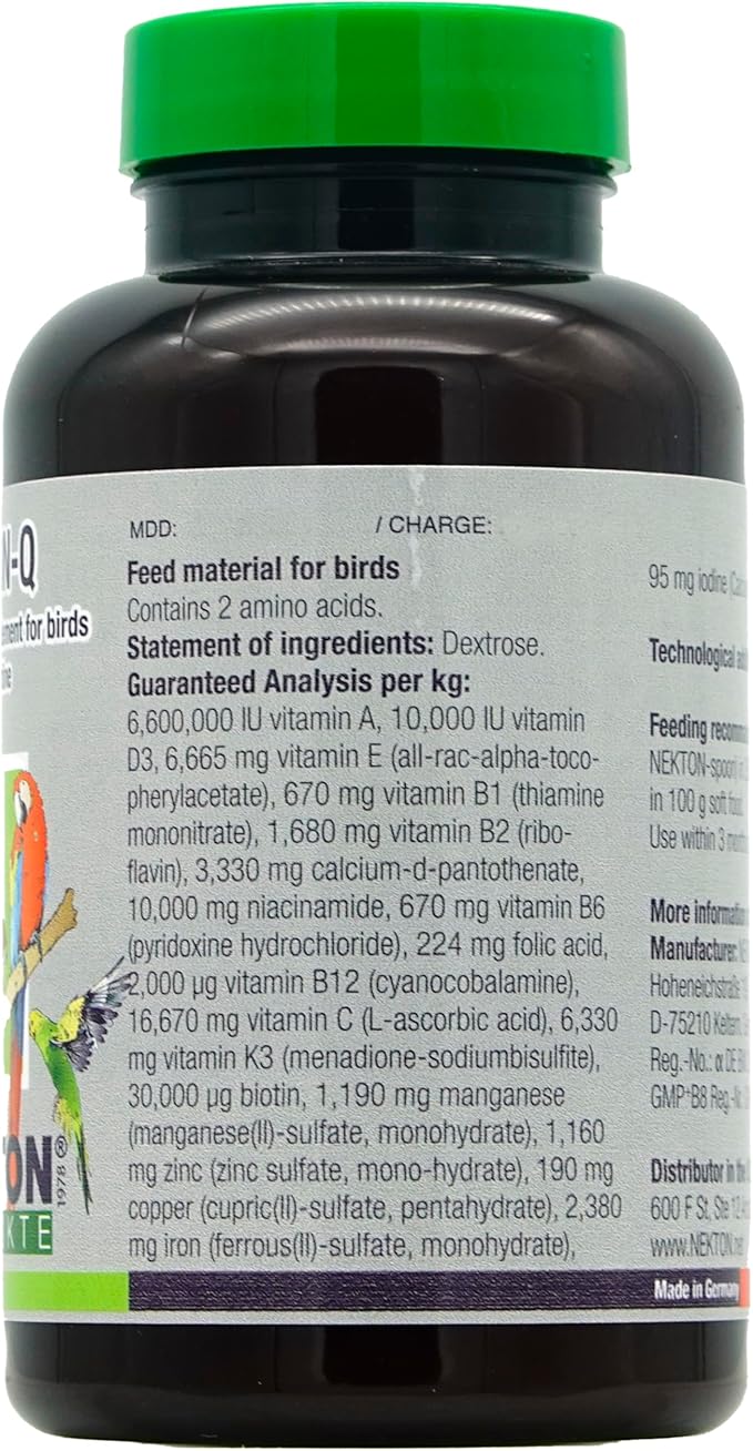 Nekton-Q Vitamin K Plus Other Vitamins for Birds 140g / 4.94oz