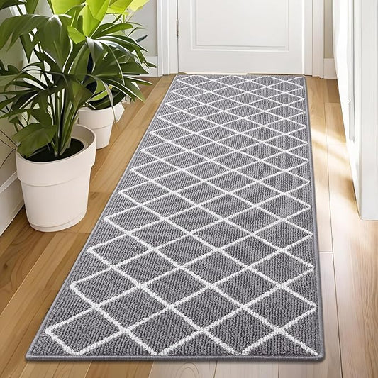 Finchitty Indoor Door Mat, Dirt Resistant and Absorbent, Low-Profile, Washable
