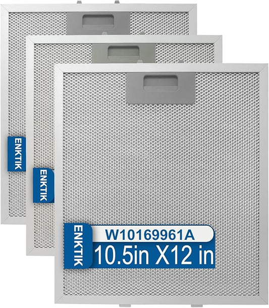 12" X 10.5" W10169961A Range Hood Filter Replacement by ENKTIK Fit