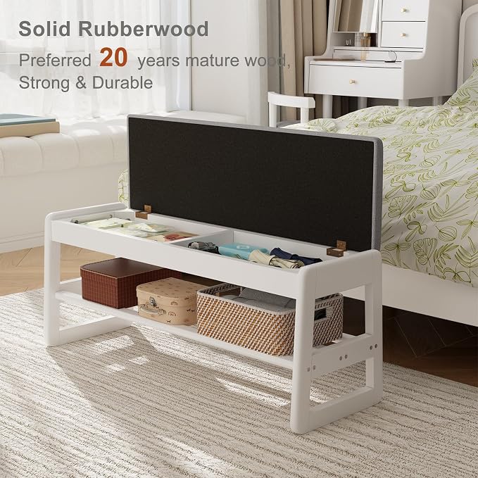 AQIMUELE Shoe Rack Bench, 2 Tiers Shoe Bench