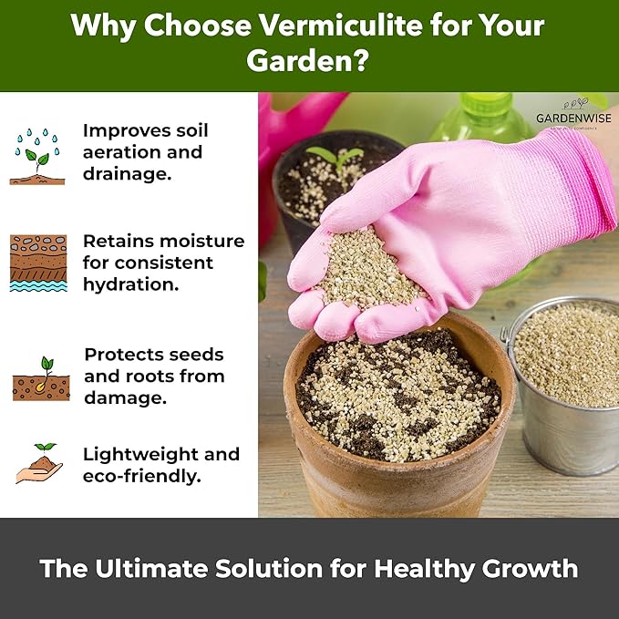 Organic Coarse Vermiculite for Indoor Gardening Plants and Mushrooms – Enhances Soil Aeration, Seed Germination, Rooting Cuttings – Small Packages and Bulk (Vermiculite Grade 3 – Medium, 3 qt)