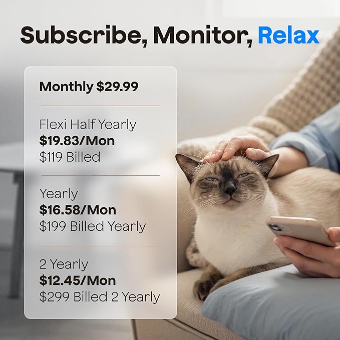 Waggle RV 4G LTE Pet Monitor Lite + 4G Cellular Security Camera - No WiFi? No Problem, Temperature & Humidity Monitor, Real-time Alerts - 2-Way Talk, Night Vision - Supports Varizon, AT&T & T-Mobile