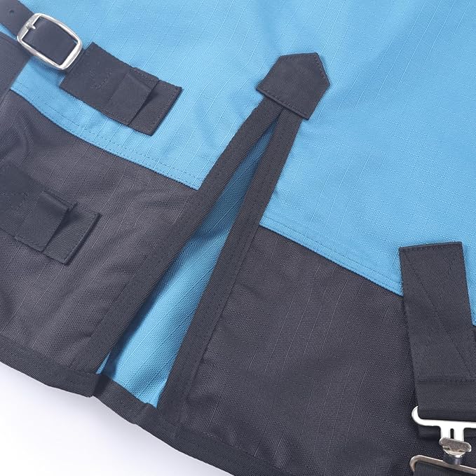 Mini Horse/Pony/Foal/Miniature Size 36"-51" Lightweight Waterproof & Breathable 1200 Denier Turnout Blanket with No Filling Peacockblue 39"