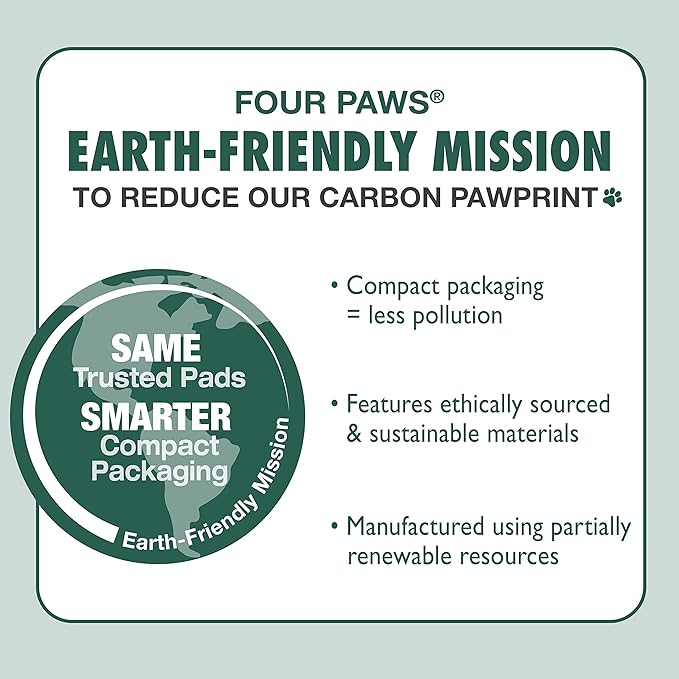 Four Paws Wee-Wee Superior Performance Unscented Pee Pads for Dogs & Puppies, Quilted Leak-Proof Dog Housebreaking Potty Training Floor Protection, 22" x 23", 10 Count