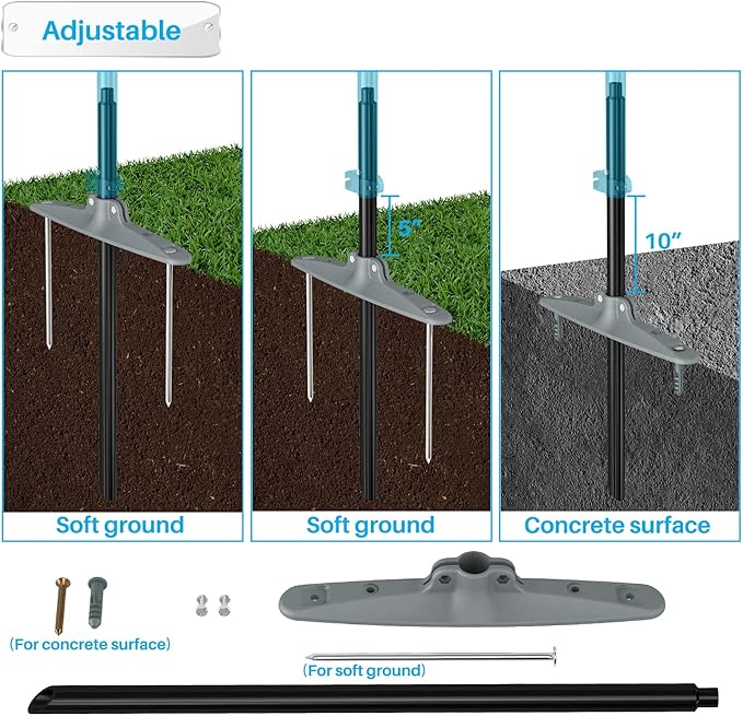 Patio 6' x 114' Outdoor Privacy Screen Freestanding Temporary Fence Panels Net Cover with Metal Poles for Outside Backyard Pool Garden Air Conditioner Fencing, Brown