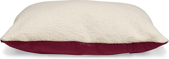 Plush Personalized Pet Pillow Dog Bed Custom Embroidered - Removable Pet Bed Cover - Large Burgundy