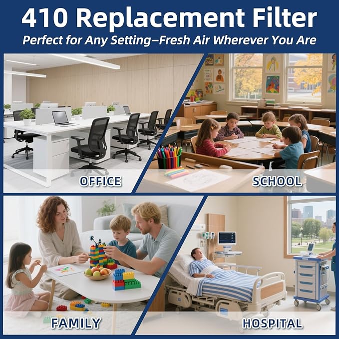 2 Pack 410 Replacement Air Filter, MERV 11, Actual Size: 16"x28"x4", Nominal