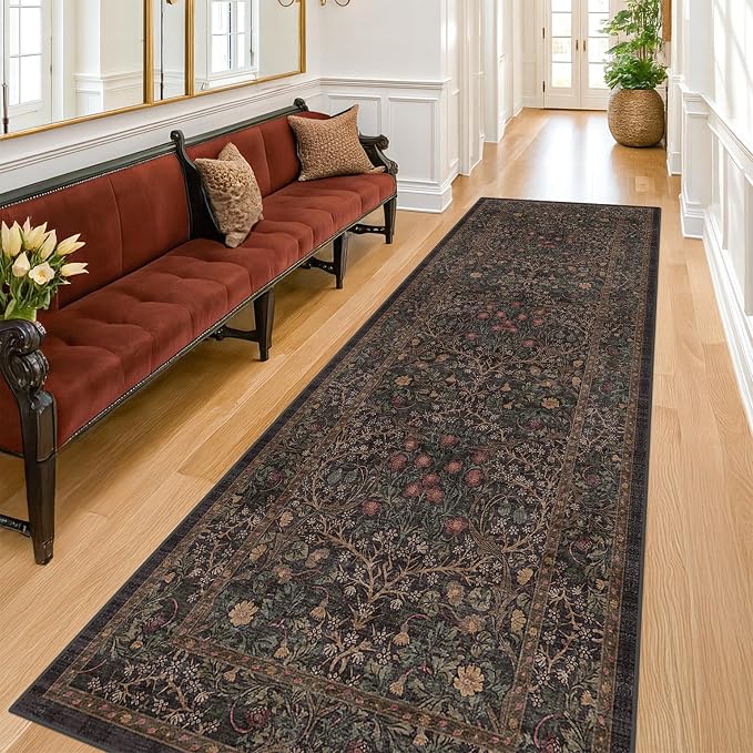 Dark Brown 2'6" x 8' Runner Rug
