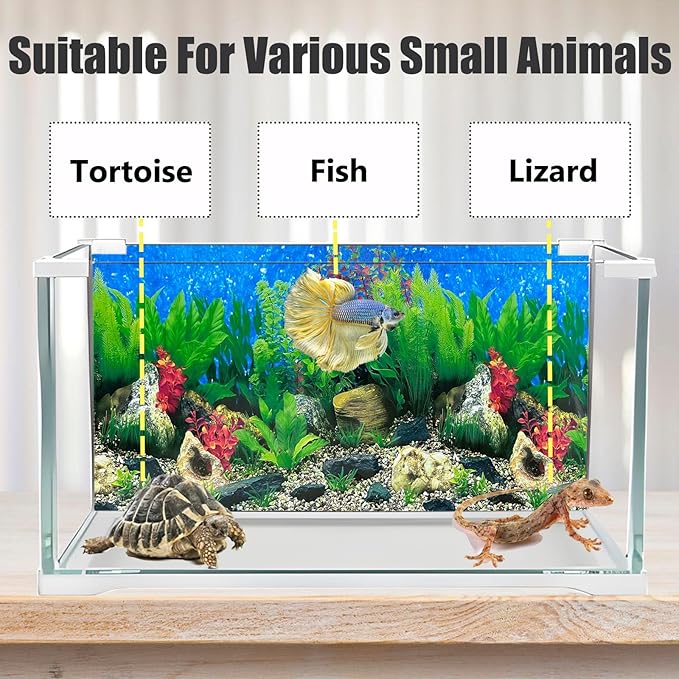 Aquatic Plant Aquarium Background Sticker Coral HD Fish Backgrounds for Aquariums Gravel Stone Fish Tank Wallpaper Decorations 2 Sided 16"x 33"