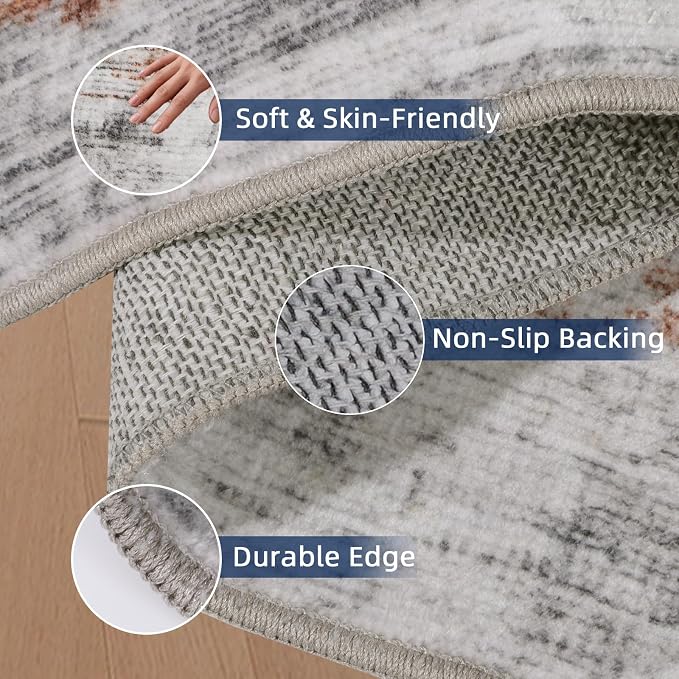 3x8 Runner Rug Non Slip Washable Rugs