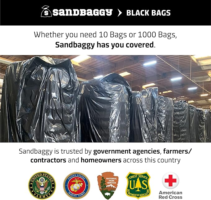 Sandbaggy Black Pallet Covers | Made in USA | Tarp Fits Large Pallets Up to 55" x 55" x 75" | Built w/ 1 Year UV Protection | Heavy Duty 3 Mil Thick Plastic (Pack of 100, 3 Mil Thick)