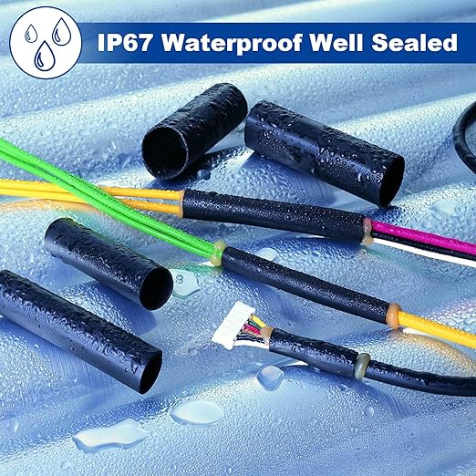 5/8" Heat Shrink Tubing, 32.8 Ft Roll Industry Marine Grade 3:1 Shrink Ratio Shrink tubing, Adhesive Lined Heat Shrink Tube, 15.4mm Waterproof Shrink Tube for Wires Home Marine Automotive-Black