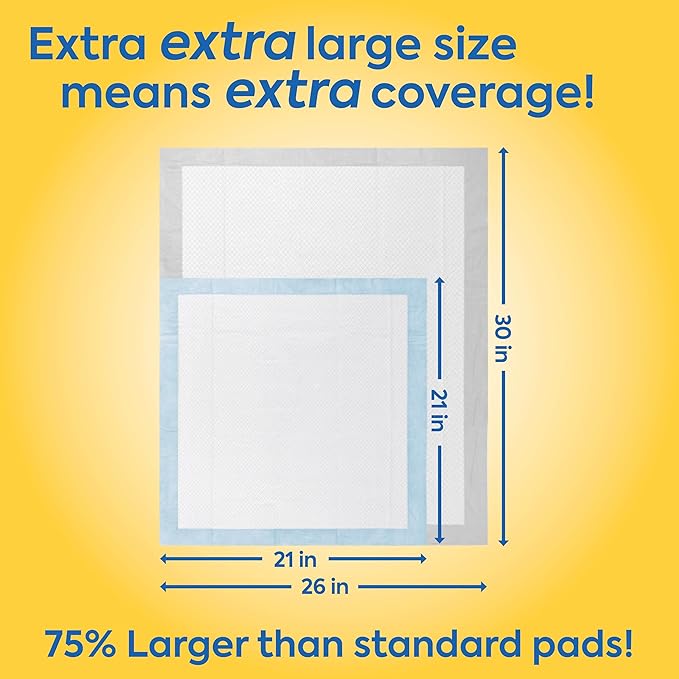 OUT! Petcare Puppy Pads XXL, Heavy Duty, Leak Proof Pee Pads for Dogs, Potty Training & Housebreaking, Puppy Essentials (26"x30", 30 Count) (Pack of 2)