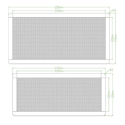 140mm Fan Filter, HFEIX Computer Case Dustproof Magnetic Frame Mesh Black 2Pack