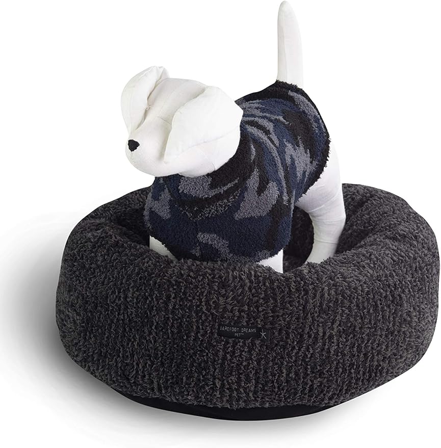 Barefoot Dreams® CozyChic® Round Pet Bed, Carbon-Black, Large (34.5")