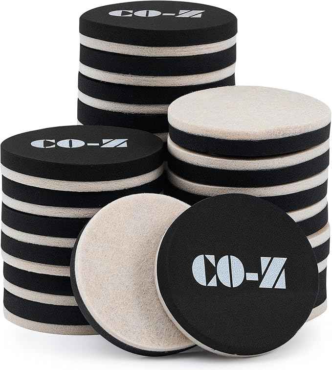 CO-Z 24pcs Felt Furniture Sliders