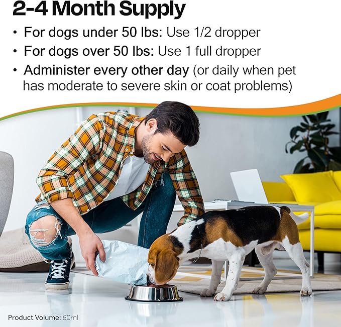 SeaBuck 7 Shiny Dog Sea Buckthorn Oil to Improve Dog Health (2-4 Month Supply, 60ml) – Supports Shiny Coat, Healthy Digestion, and Skin & Paw Pad Health for Dogs
