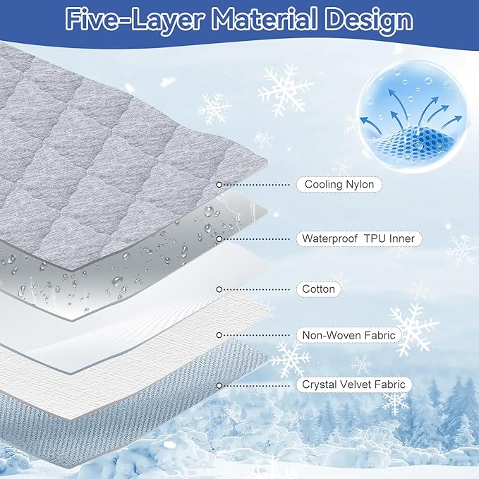 Premium Dog Cooling Blanket,Ultra-Soft&Lightweight Reversible Throw for Dogs,Washable Pet Throw Blanket with Q-MAX>0.4 for Summer,Couch Protector&Dog Bed Cover&Reusable&Built-in Strap "30x40"