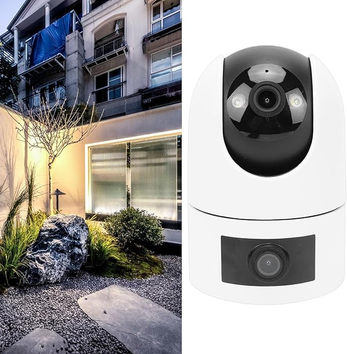 PTZ Security Camera 2K HD Dual Lens Pet WiFi Auto Tracking for Indoor Outdoor