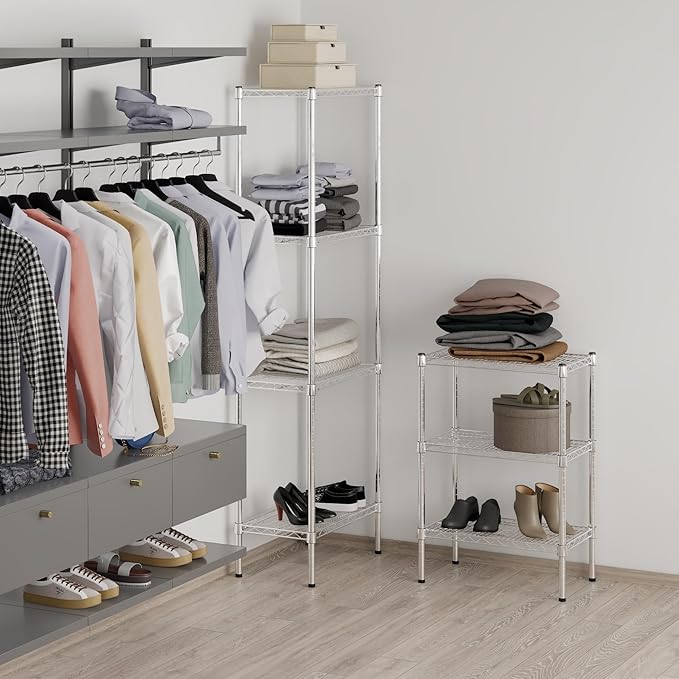 14" Deep x 24" Wide x 34" Height Wire Shelving Kit | 3-Tier | NSF Commercial Storage Rack Unit