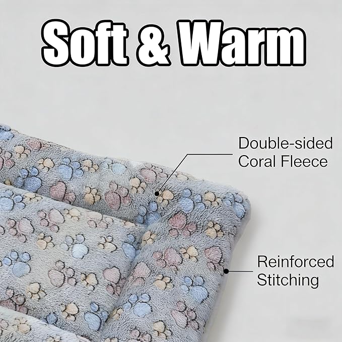 JMGBird Large Dog Bed - 39x27.5 Inch Cotton Pet Sleeping Mat with Bolster for Large Breeds