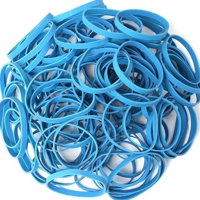 AMUU Rubber Bands Size # 64 Blue 0.5bl Rubber Band 110pcs #64 rubber band for Office Supplies Home money File Folders Strong Elastic Rubber Bands