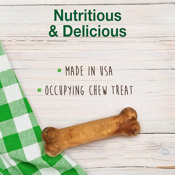 Nylabone Healthy Edibles Natural Dog Chews Long Lasting Roast Beef & Chicken Flavor Treats for Dogs, Small/Regular (24 Count)
