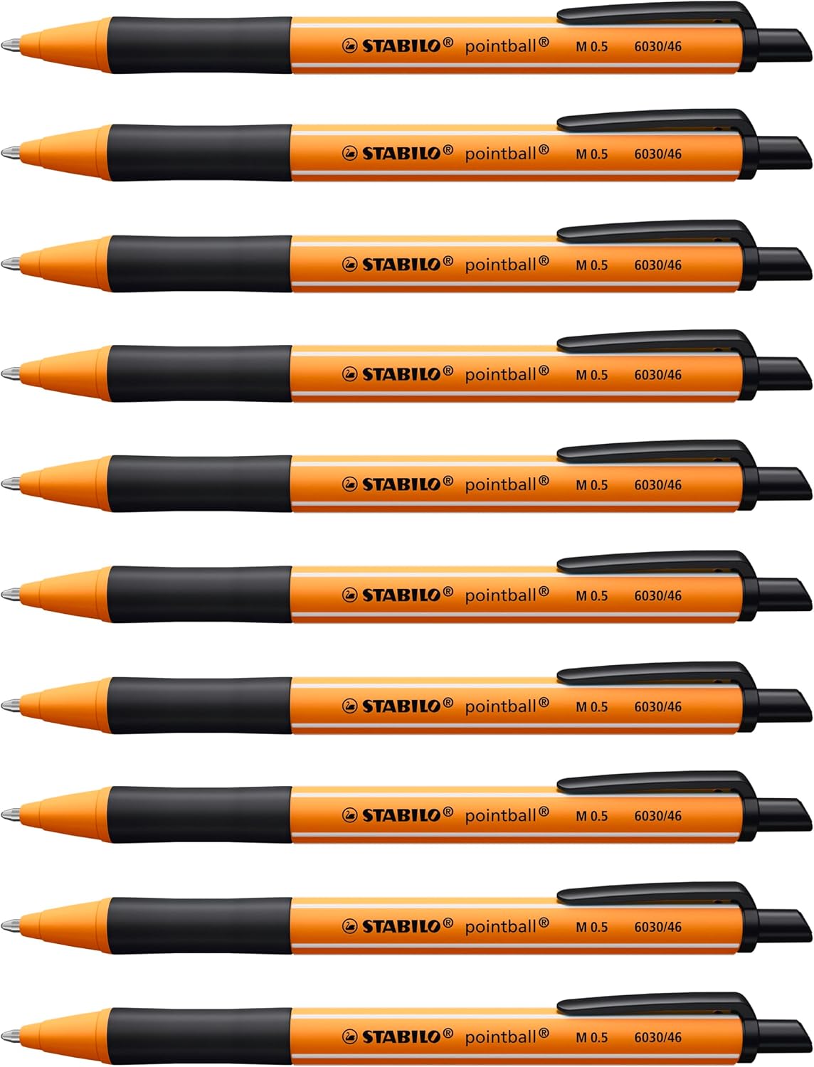 Ballpoint Pen - STABILO pointball - Pack of 10 - Black