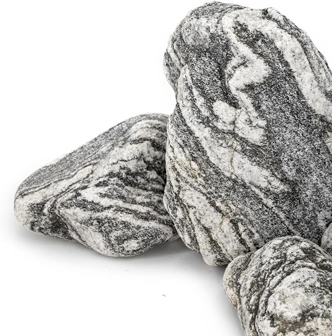 Natural Rocks Aquarium Stone 20lb Silver Seiryu Rock for Fish Tanks, Terrariums, Bonsai, Garden Decoration, Micro Landscapes & Reptile Terrariums (2-9inch 7-8Pcs)