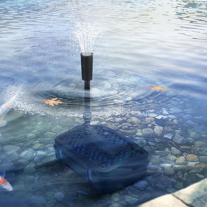 VIVOHOME All-in-One Pond Filter Fountain System Kits, 790 GPH Submersible Water