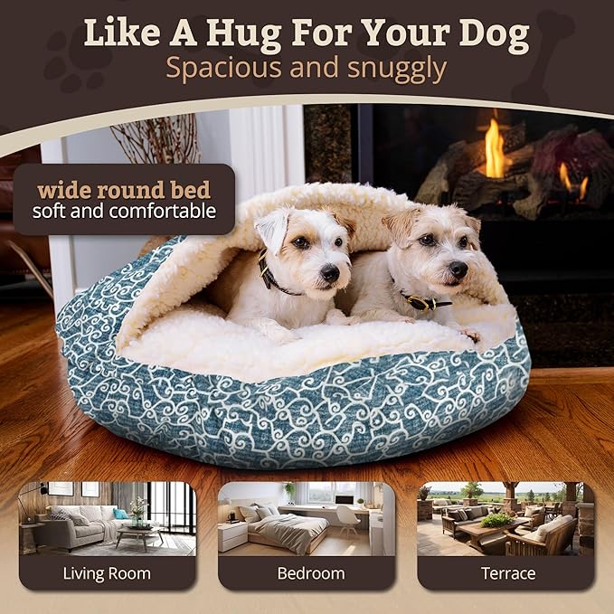 Snoozer Luxury Cozy Cave Pet Bed, Wag Collection, Extra Large - Ramey Oxford