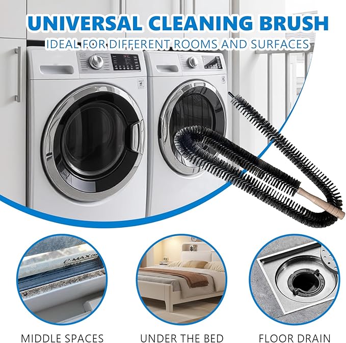 Full-Bristle Dryer Vent Cleaner Brush, Dryer Lint Brush and Lint Removal Tool