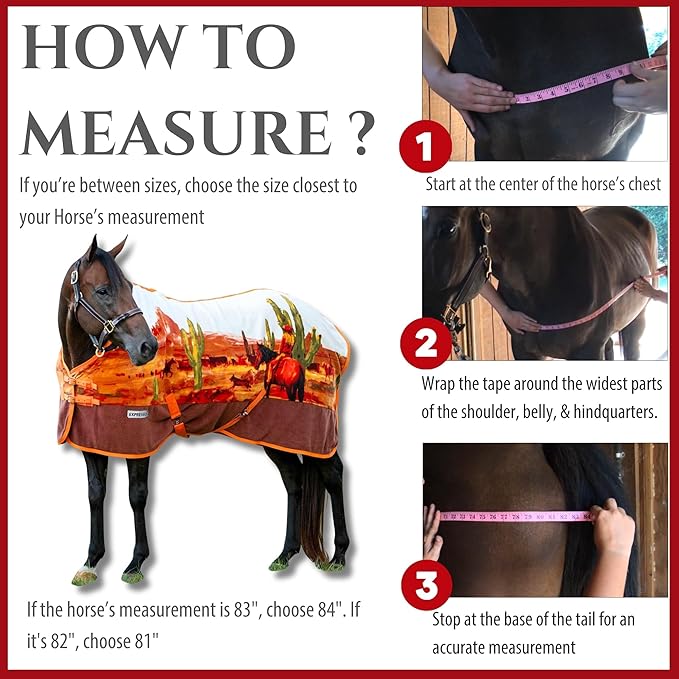 Jeffers Expression Fleece Cooler for Horses, Standard Neck, Cattle Drive 69"- Equine Towel Blanket, Moisture Absorbent, Light Weight, Best for Drying, Exercise, Bathing, Adjustable Belly Bands