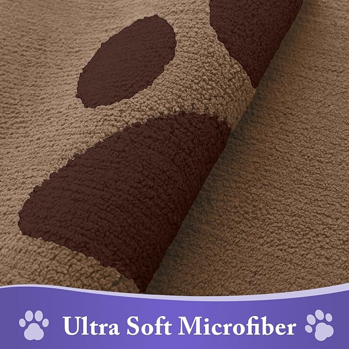 Buganda Dog Door Mat for Muddy Paws, Absorbent Dirt Trapper Non Slip Indoor Doormats, Washable Low-Profile Mat for Mud Dogs, Entryway Carpet for Inside Floor (36x24 Inches, Beige)