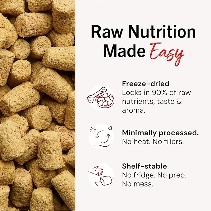 Stella & Chewy's Freeze-Dried Raw Tantalizing Turkey Meal Mixers- Dog Food Topper and Mixer - Made with 95% Cage-Free Turkey, Organs & Bone - Perfect for Picky Eaters - Grain-Free - 8 oz
