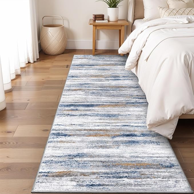 3x10 Washable Runner Rug for Family: Easy-to-Clean Runners for Hallway Entryway