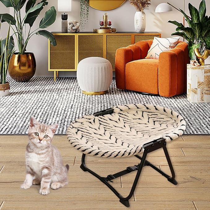 Elevated Pet Bed Supplies Gifts Metal Frame Indoor Folable with Storage Bag Portable Outdoor Furniture Versatile Accessory