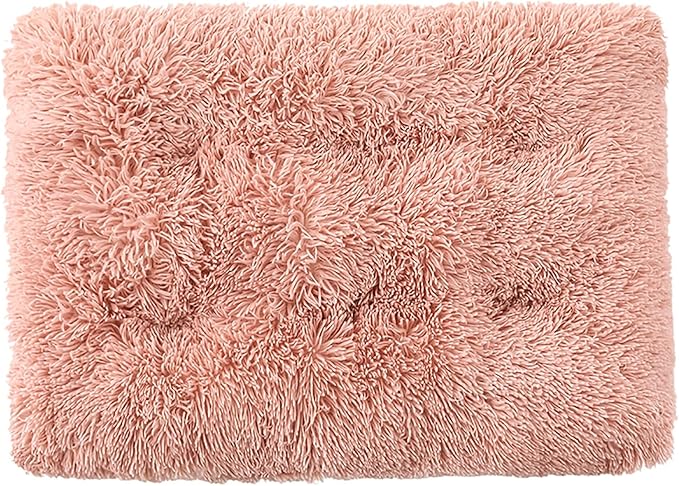 Dog Crate Mat, Dog Bed for Large Dogs, Comfy Fluffy Kennel Pad Anti-Slip for Dog beds & Furniture, Quilted Dog Bed for Pets for Medium/Small Dogs Cats (Color : Pink 2, Size : 25x18)