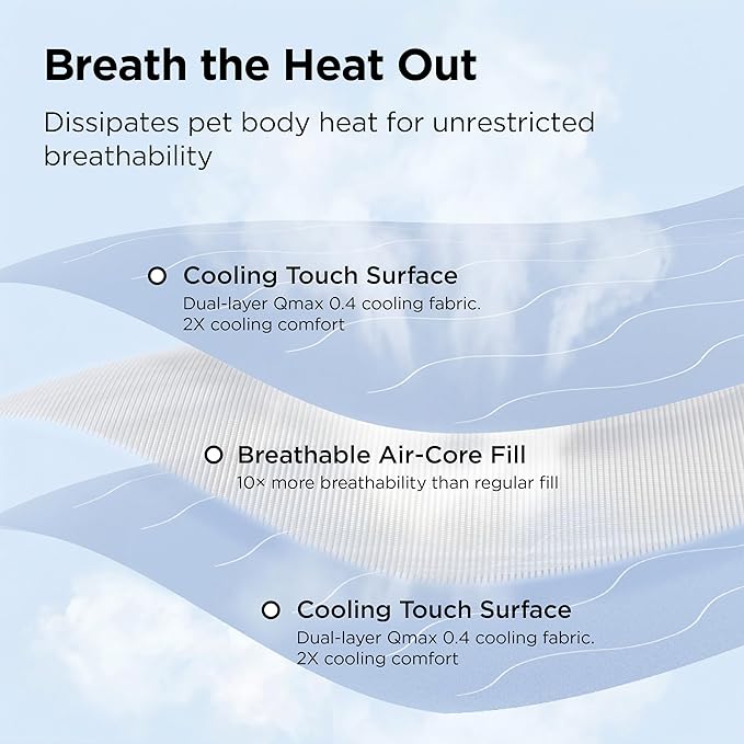 Bedsure Cooling Blanket for Bed with Breathable Air-Core Fill Q-MAX>0.4 - Lightweight Pet Cat Throw Cold Blanket Washable for Summer，Soft Dog Cooling Mat for Couch, Beige, 60x80