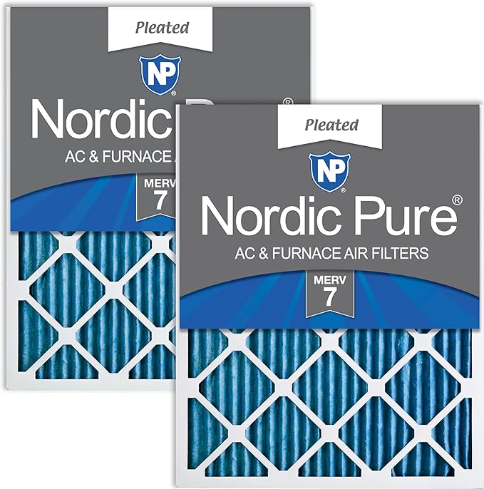 Nordic Pure 14x30x1 Pleated MERV 7 Air Filters 2 Pack