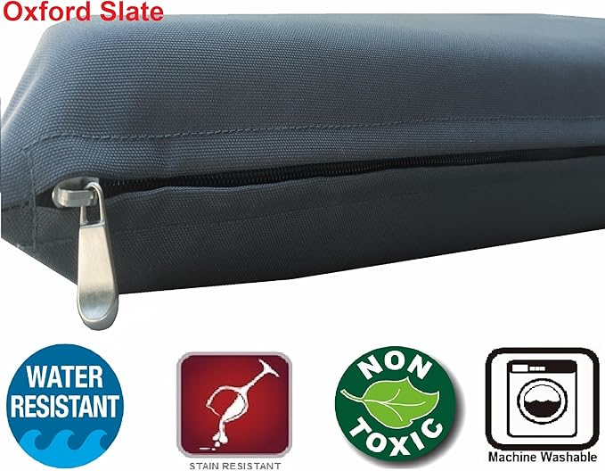 Dogbed4less Shredded Memory Foam Pillow Dog Bed with Waterproof Liner and Machine Washable Cover (Dark Slate Oxford, Large 48"X29")